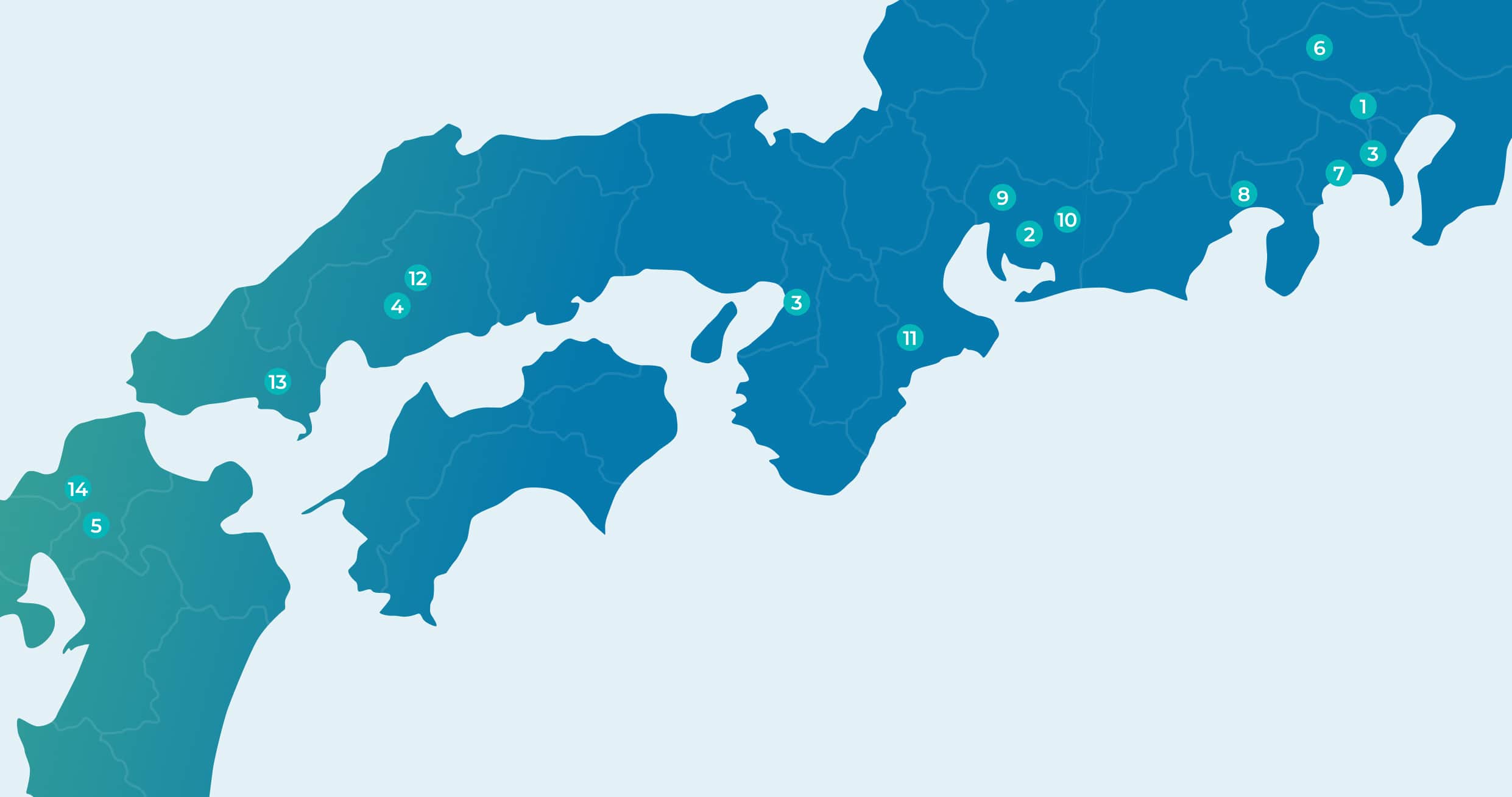 全国の勤務地マップ